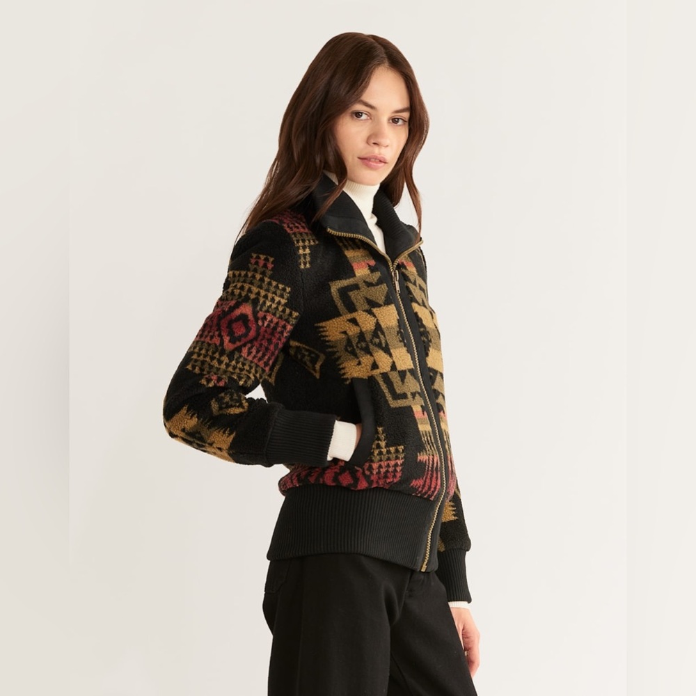 Pendleton FOXGLOVE FLEECE BOMBER JACKET - Size XL - Like New - Picture 3 of 16